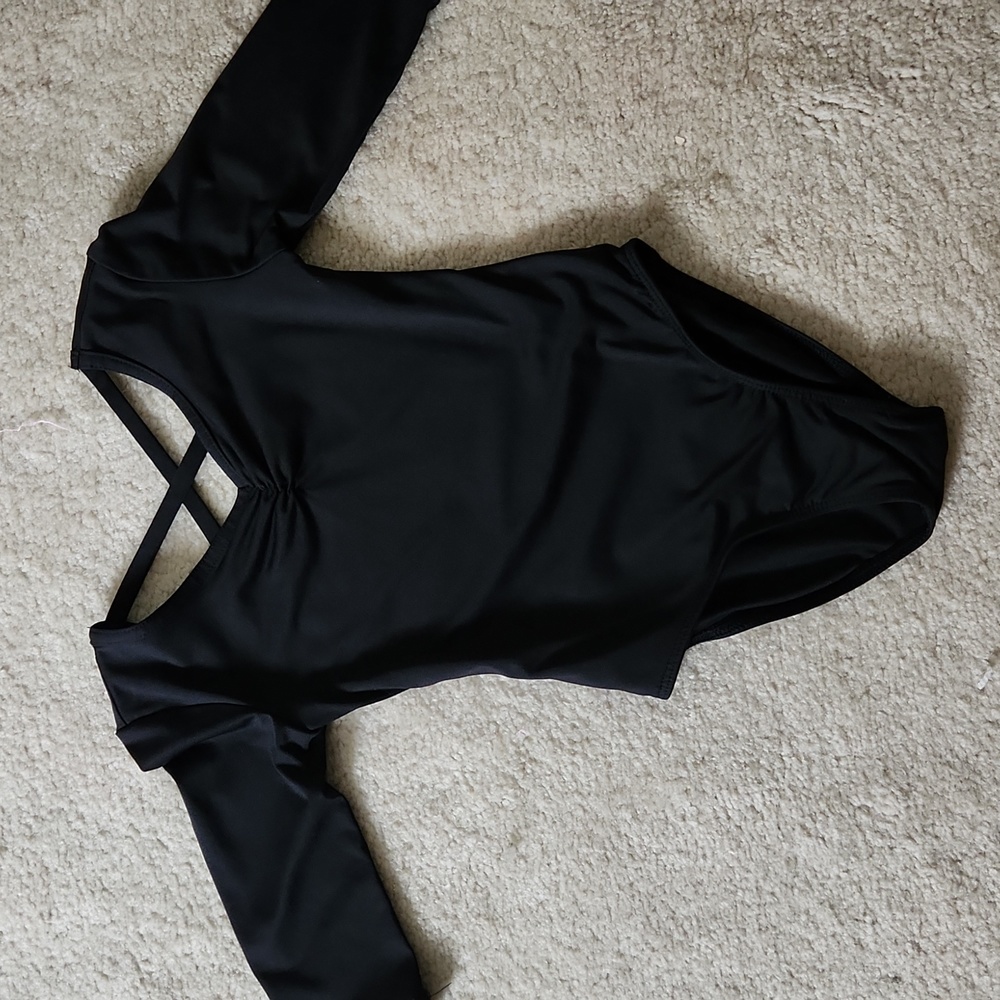 Girls black leotard